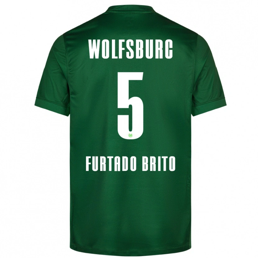 Danxen Män Dinaylo Furtado Brito #5 Grön Vit Hemmatröja Matchtröjor 2025/26 Tröjor T-Tröja