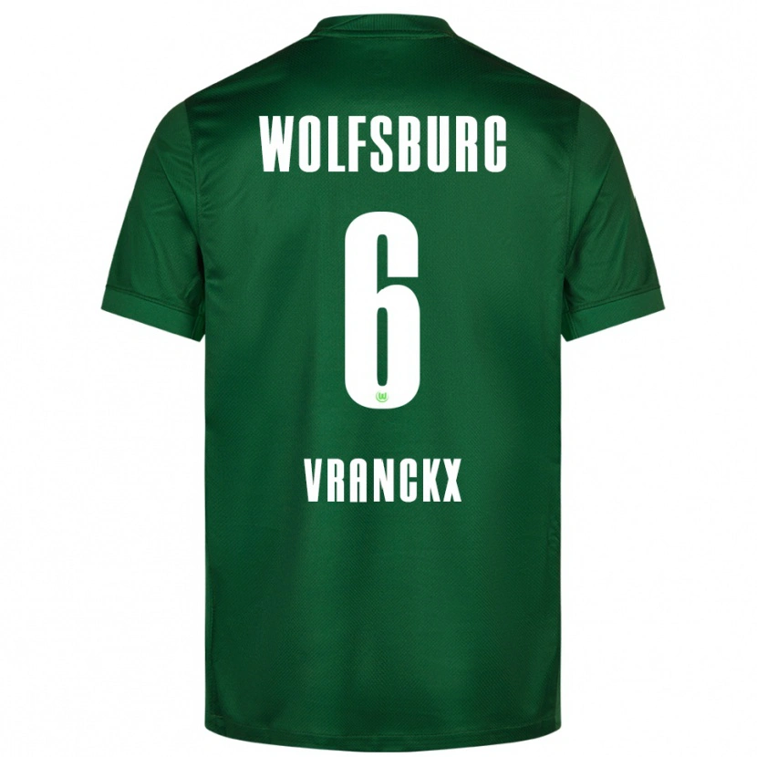 Danxen Män Aster Vranckx #6 Grön Vit Hemmatröja Matchtröjor 2025/26 Tröjor T-Tröja