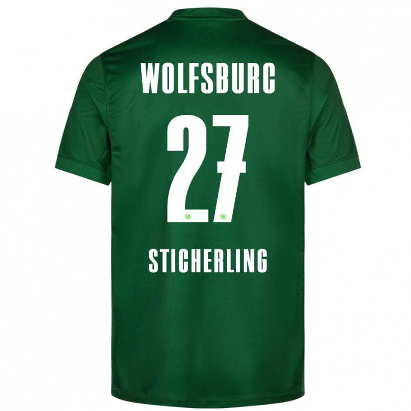 Danxen Män Carl-Anton Sticherling #27 Grön Vit Hemmatröja Matchtröjor 2025/26 Tröjor T-Tröja