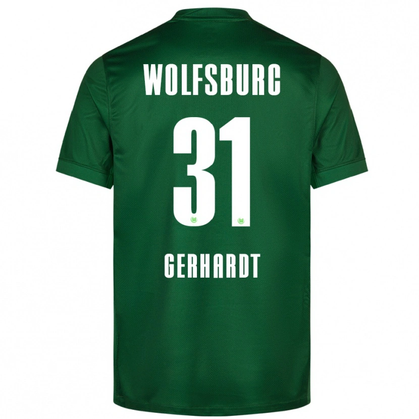 Danxen Män Yannick Gerhardt #31 Grön Vit Hemmatröja Matchtröjor 2025/26 Tröjor T-Tröja