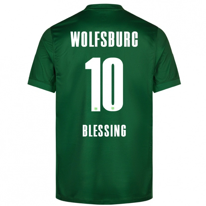 Danxen Män Èlisée Blessing #10 Grön Vit Hemmatröja Matchtröjor 2025/26 Tröjor T-Tröja