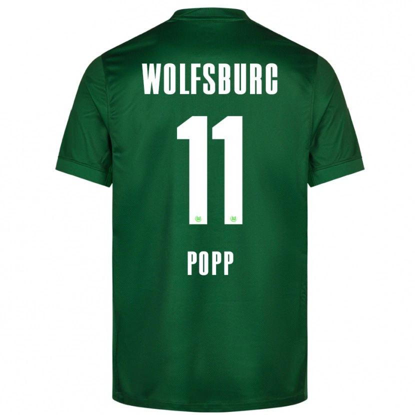 Danxen Män Alexandra Popp #11 Grön Vit Hemmatröja Matchtröjor 2025/26 Tröjor T-Tröja