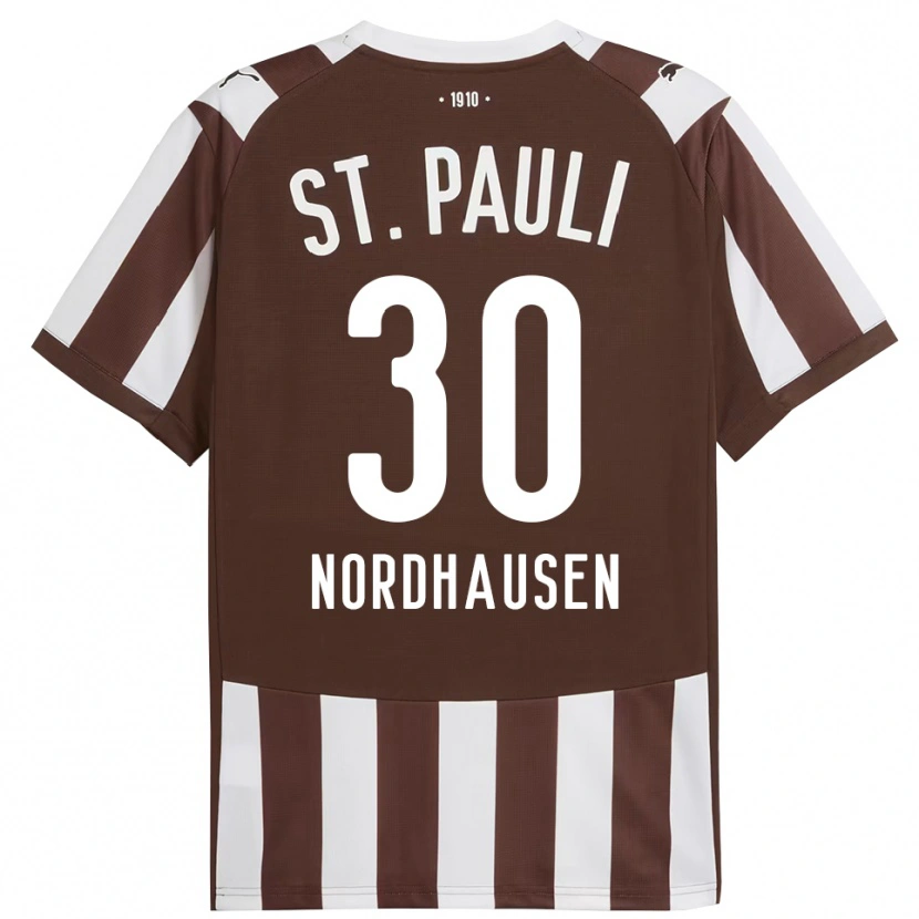 Danxen Män Neele Nordhausen #30 Kaffe Vit Hemmatröja Matchtröjor 2025/26 Tröjor T-Tröja