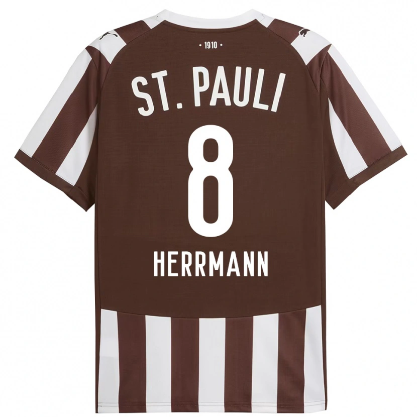 Danxen Män Max Herrmann #8 Kaffe Vit Hemmatröja Matchtröjor 2025/26 Tröjor T-Tröja