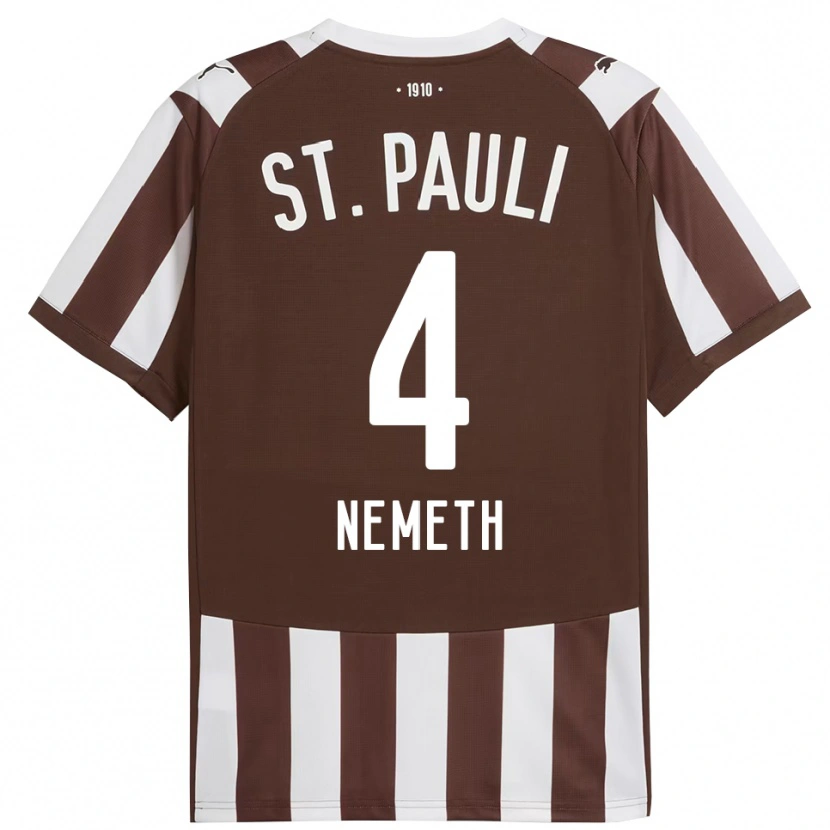 Danxen Män David Nemeth #4 Kaffe Vit Hemmatröja Matchtröjor 2025/26 Tröjor T-Tröja