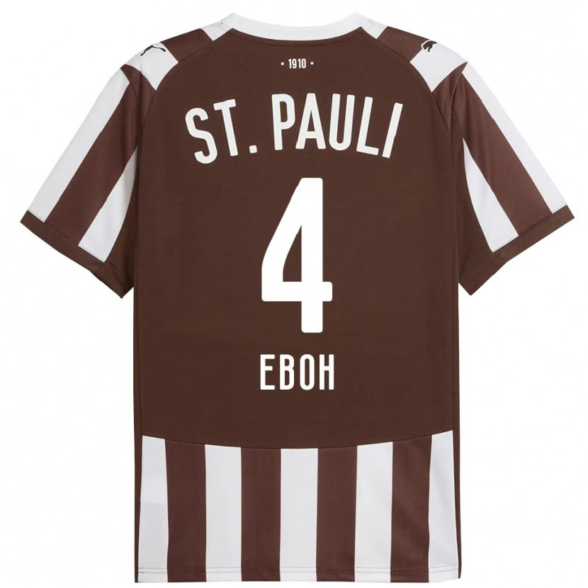 Danxen Män Emmanuel Eboh #4 Kaffe Vit Hemmatröja Matchtröjor 2025/26 Tröjor T-Tröja