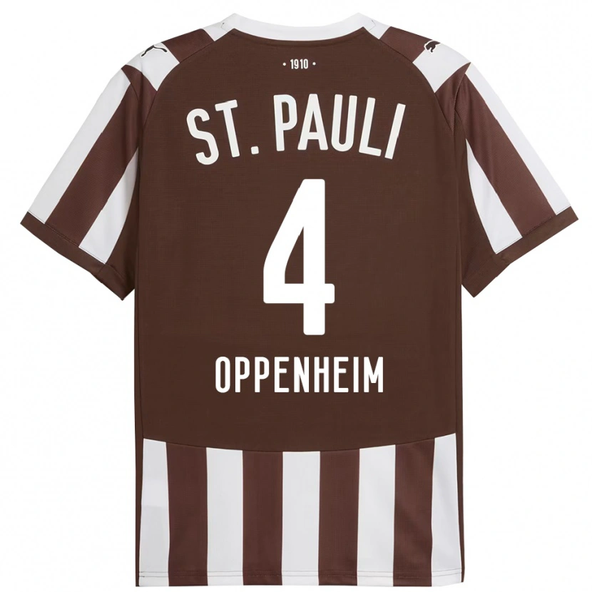 Danxen Män Merle Oppenheim #4 Kaffe Vit Hemmatröja Matchtröjor 2025/26 Tröjor T-Tröja