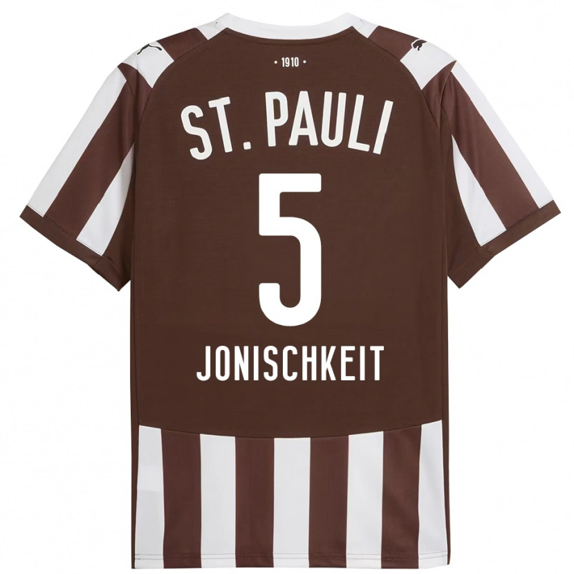 Danxen Män Jamal Jonischkeit #5 Kaffe Vit Hemmatröja Matchtröjor 2025/26 Tröjor T-Tröja