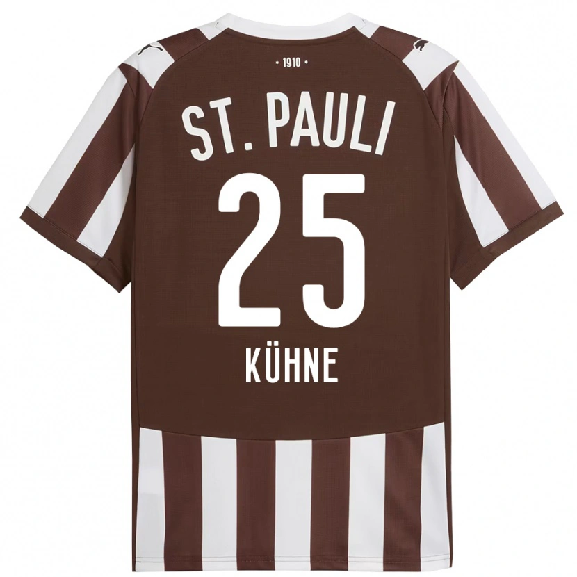 Danxen Män Florian Kühne #25 Kaffe Vit Hemmatröja Matchtröjor 2025/26 Tröjor T-Tröja