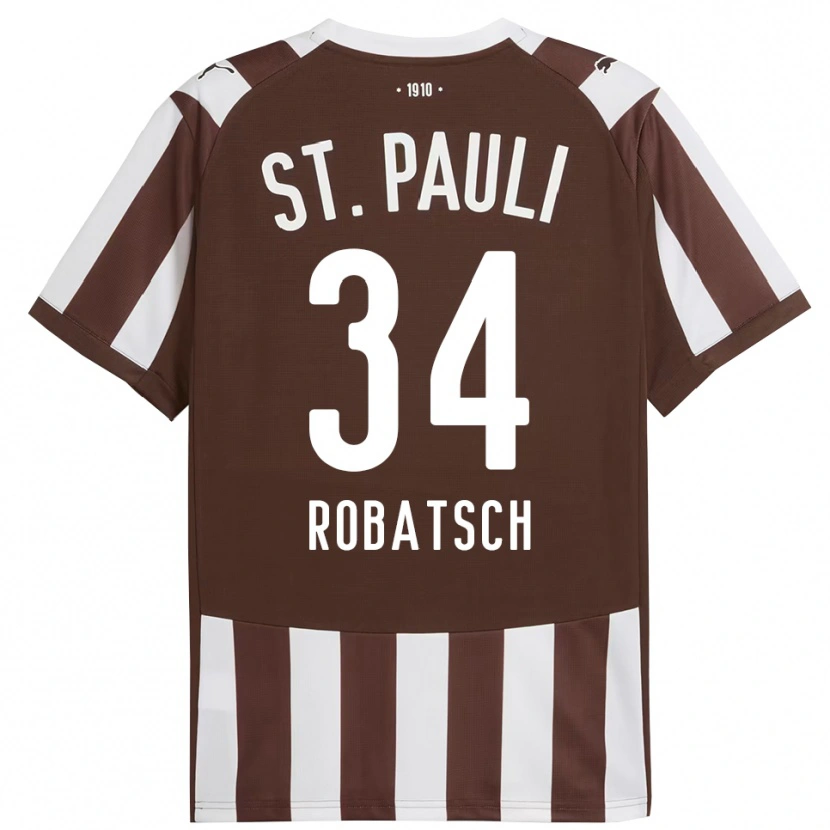 Danxen Män Jannik Robatsch #34 Kaffe Vit Hemmatröja Matchtröjor 2025/26 Tröjor T-Tröja
