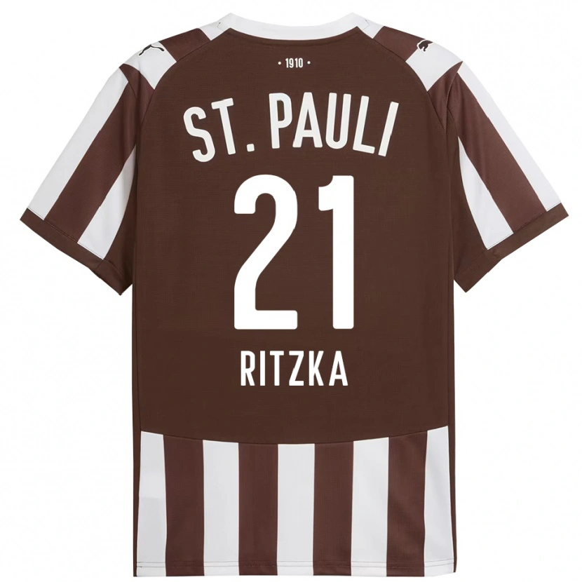 Danxen Män Lars Ritzka #21 Kaffe Vit Hemmatröja Matchtröjor 2025/26 Tröjor T-Tröja