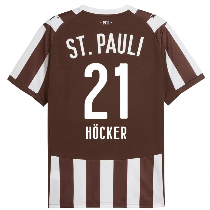 Danxen Män Elias Höcker #21 Kaffe Vit Hemmatröja Matchtröjor 2025/26 Tröjor T-Tröja