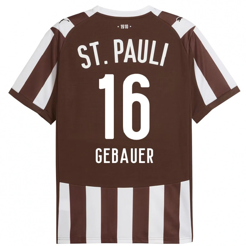 Danxen Män Florian Gebauer #16 Kaffe Vit Hemmatröja Matchtröjor 2025/26 Tröjor T-Tröja