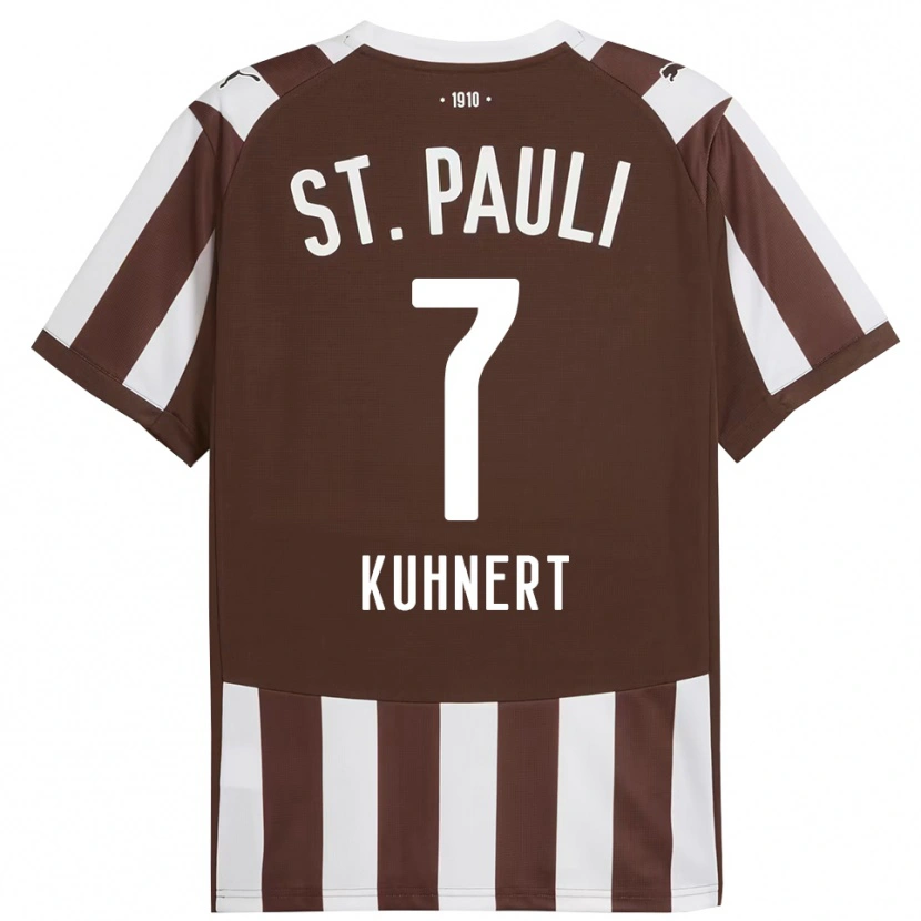 Danxen Män Carlotta Kuhnert #7 Kaffe Vit Hemmatröja Matchtröjor 2025/26 Tröjor T-Tröja