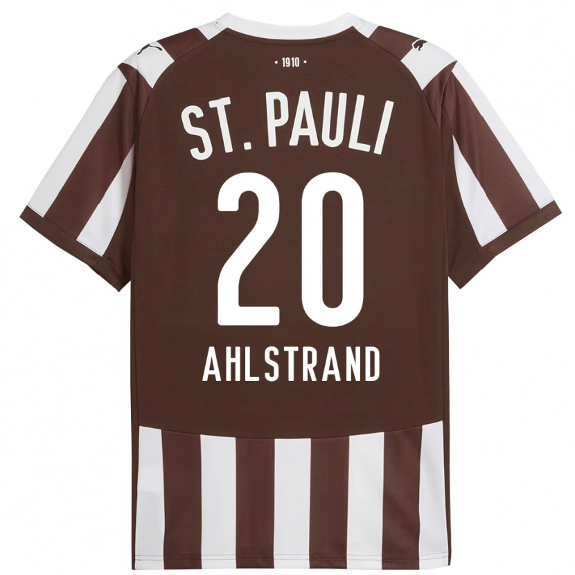 Danxen Män Erik Ahlstrand #20 Kaffe Vit Hemmatröja Matchtröjor 2025/26 Tröjor T-Tröja