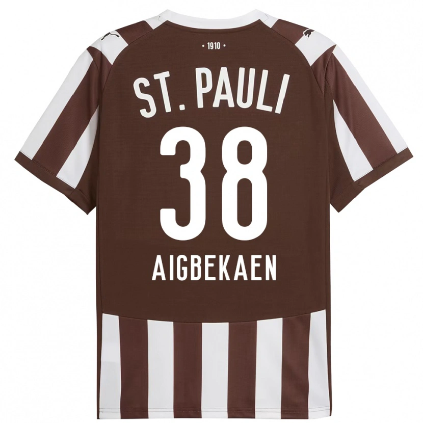 Danxen Män Romeo Aigbekaen #38 Kaffe Vit Hemmatröja Matchtröjor 2025/26 Tröjor T-Tröja