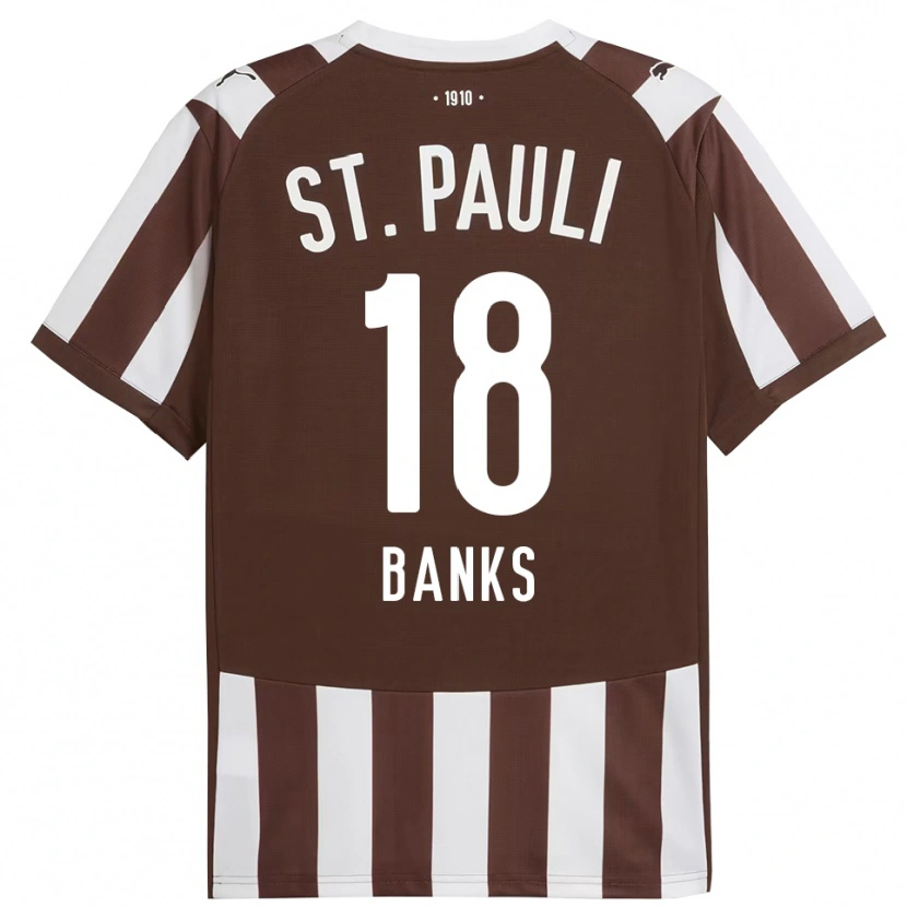 Danxen Män Scott Banks #18 Kaffe Vit Hemmatröja Matchtröjor 2025/26 Tröjor T-Tröja