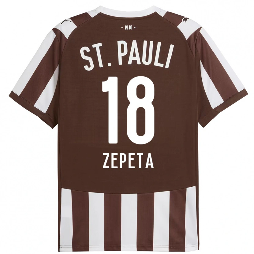 Danxen Män Atakan Zepeta #18 Kaffe Vit Hemmatröja Matchtröjor 2025/26 Tröjor T-Tröja