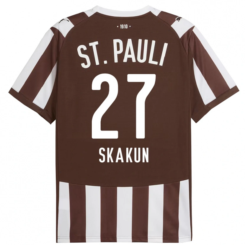 Danxen Män Oleg Skakun #27 Kaffe Vit Hemmatröja Matchtröjor 2025/26 Tröjor T-Tröja