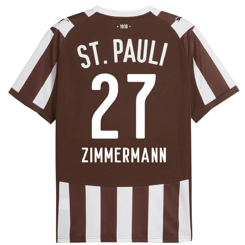 Danxen Män Tara Zimmermann #27 Kaffe Vit Hemmatröja Matchtröjor 2025/26 Tröjor T-Tröja