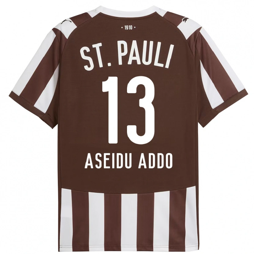 Danxen Män Joel Aseidu Addo #13 Kaffe Vit Hemmatröja Matchtröjor 2025/26 Tröjor T-Tröja