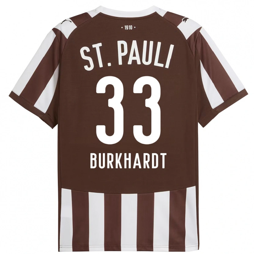 Danxen Män Jannik Burkhardt #33 Kaffe Vit Hemmatröja Matchtröjor 2025/26 Tröjor T-Tröja