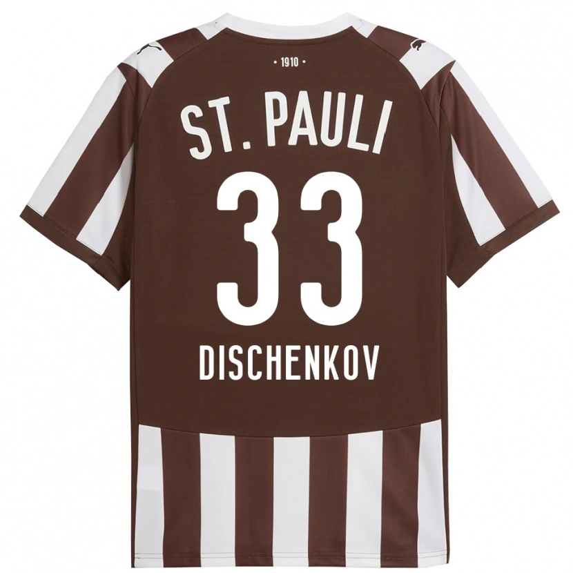Danxen Män Dimitri Dischenkov #33 Kaffe Vit Hemmatröja Matchtröjor 2025/26 Tröjor T-Tröja