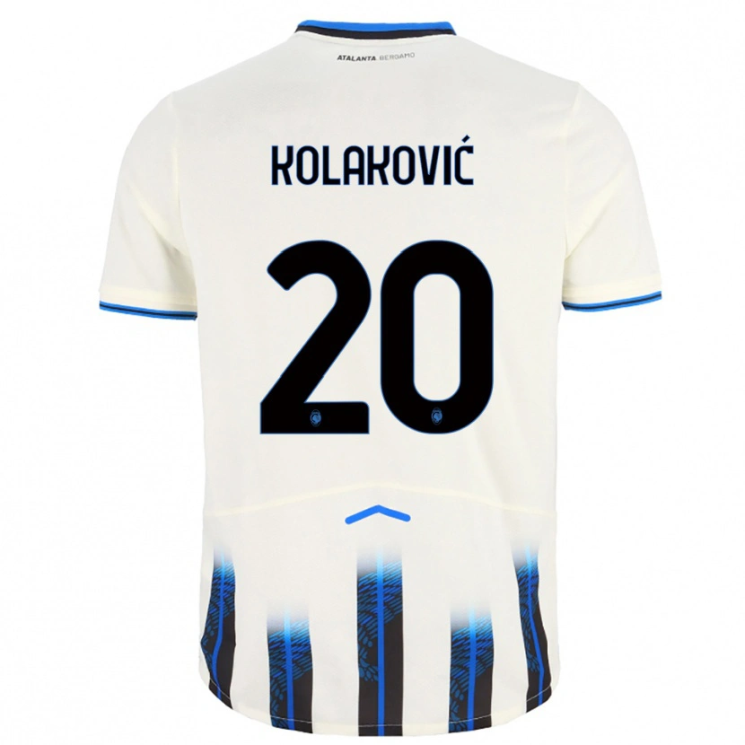 Danxen Män Vinko Kolaković #20 Vit Blå Bortatröja Matchtröjor 2025/26 Tröjor T-Tröja