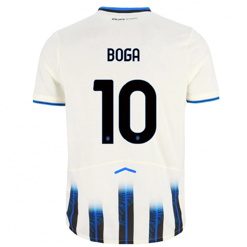 Danxen Män Jeremie Boga #10 Vit Blå Bortatröja Matchtröjor 2025/26 Tröjor T-Tröja
