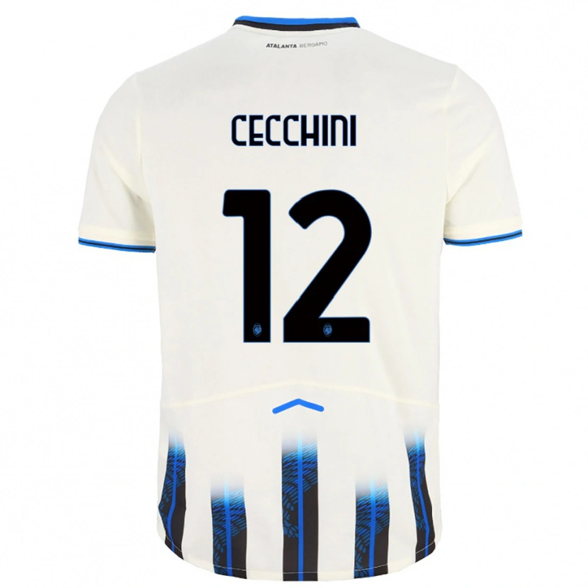 Danxen Män Filippo Cecchini #12 Vit Blå Bortatröja Matchtröjor 2025/26 Tröjor T-Tröja