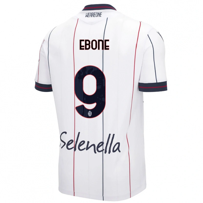 Danxen Män Tommaso Ebone #9 Vit Kungsblå Bortatröja Matchtröjor 2025/26 Tröjor T-Tröja