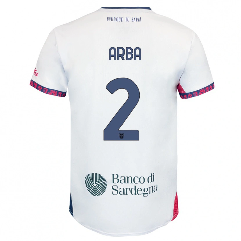 Danxen Män Federico Arba #2 Vit Marinblå Röd Bortatröja Matchtröjor 2025/26 Tröjor T-Tröja