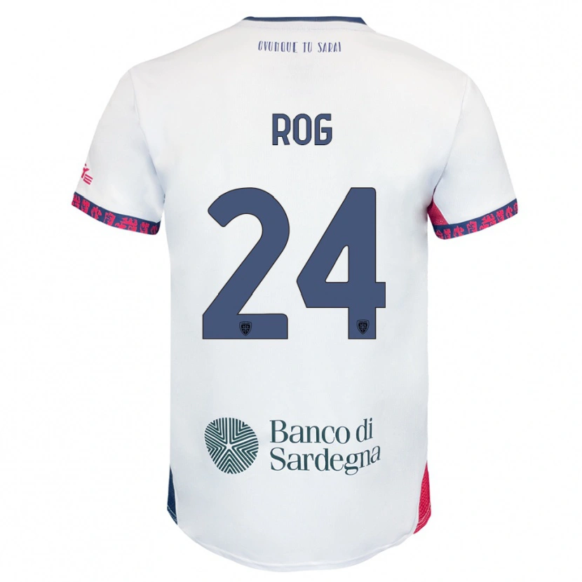 Danxen Män Marko Rog #24 Vit Marinblå Röd Bortatröja Matchtröjor 2025/26 Tröjor T-Tröja