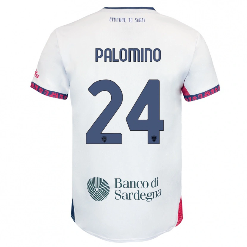 Danxen Män Jose Luis Palomino #24 Vit Marinblå Röd Bortatröja Matchtröjor 2025/26 Tröjor T-Tröja