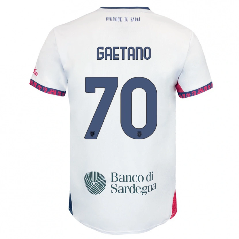 Danxen Män Gianluca Gaetano #70 Vit Marinblå Röd Bortatröja Matchtröjor 2025/26 Tröjor T-Tröja
