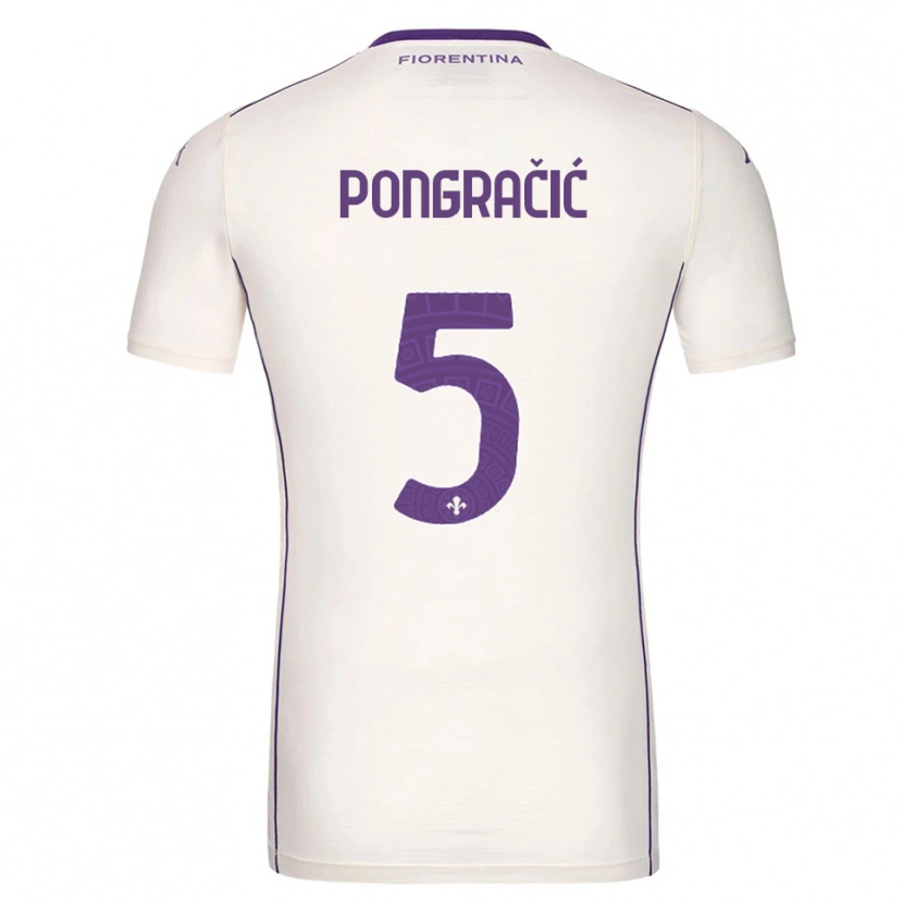 Danxen Män Marin Pongracic #5 Vit Lila Röd Bortatröja Matchtröjor 2025/26 Tröjor T-Tröja