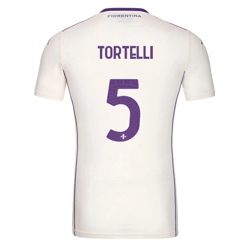 Danxen Män Alice Tortelli #5 Vit Lila Röd Bortatröja Matchtröjor 2025/26 Tröjor T-Tröja