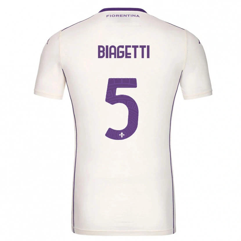 Danxen Män Christian Biagetti #5 Vit Lila Röd Bortatröja Matchtröjor 2025/26 Tröjor T-Tröja