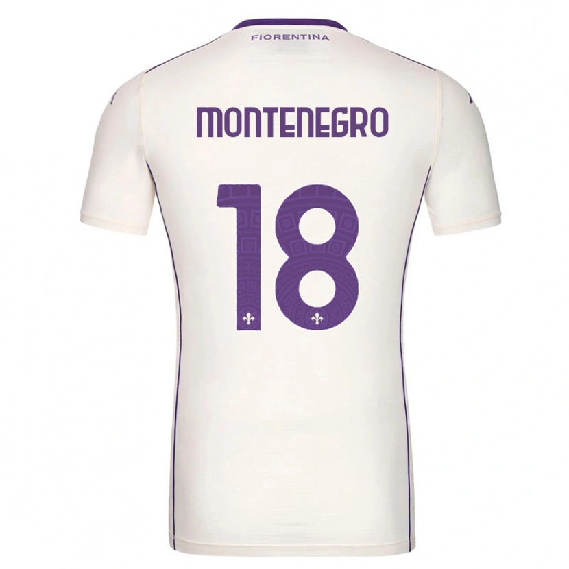 Danxen Män Luca Montenegro #18 Vit Lila Röd Bortatröja Matchtröjor 2025/26 Tröjor T-Tröja