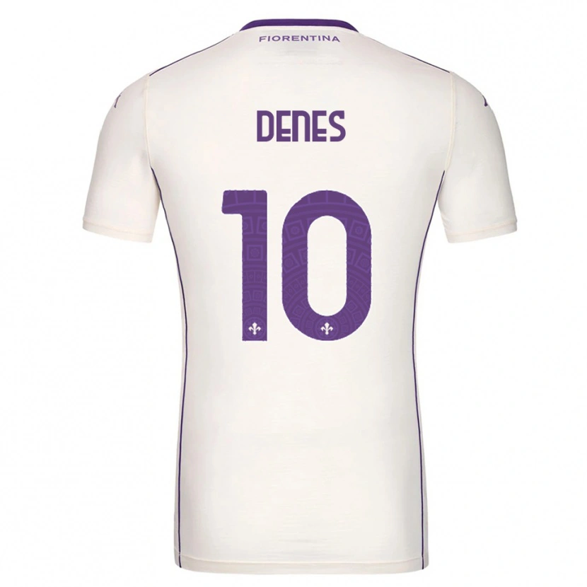 Danxen Män Adrián Dénes #10 Vit Lila Röd Bortatröja Matchtröjor 2025/26 Tröjor T-Tröja