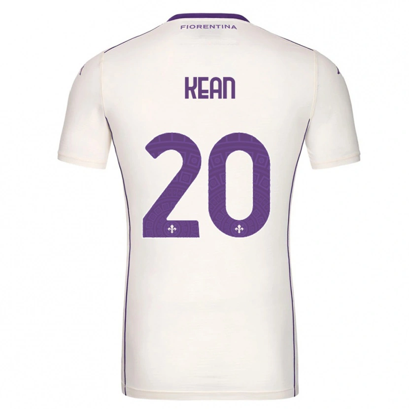 Danxen Män Moise Kean #20 Vit Lila Röd Bortatröja Matchtröjor 2025/26 Tröjor T-Tröja