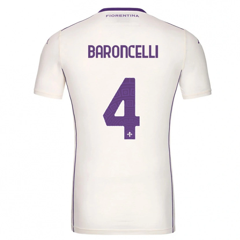Danxen Män Leonardo Baroncelli #4 Vit Lila Röd Bortatröja Matchtröjor 2025/26 Tröjor T-Tröja