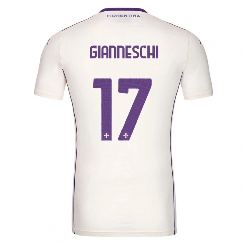 Danxen Män Noah Gianneschi #17 Vit Lila Röd Bortatröja Matchtröjor 2025/26 Tröjor T-Tröja