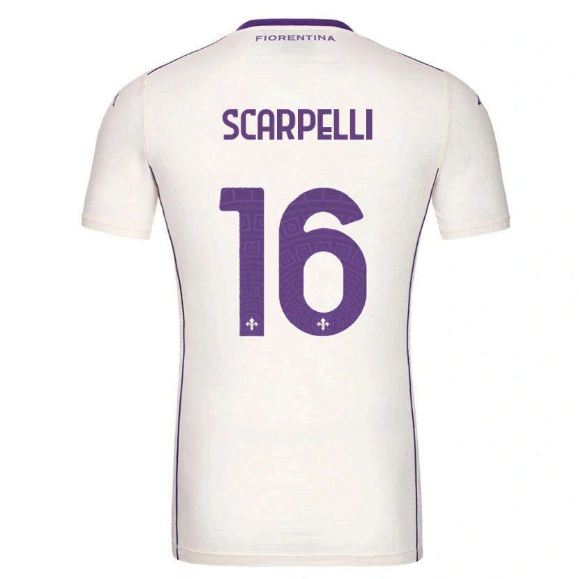 Danxen Män Diego Scarpelli #16 Vit Lila Röd Bortatröja Matchtröjor 2025/26 Tröjor T-Tröja
