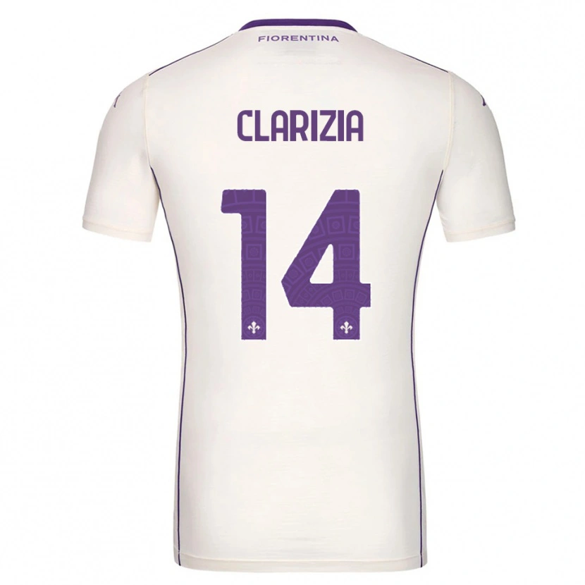 Danxen Män Leonardo Clarizia #14 Vit Lila Röd Bortatröja Matchtröjor 2025/26 Tröjor T-Tröja
