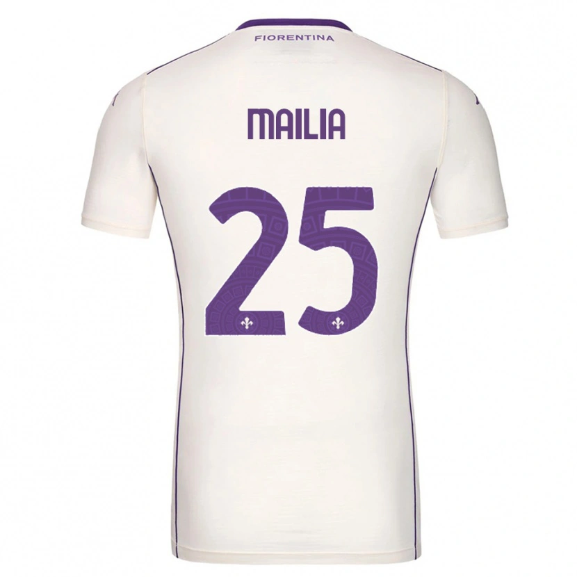 Danxen Män Siria Mailia #25 Vit Lila Röd Bortatröja Matchtröjor 2025/26 Tröjor T-Tröja