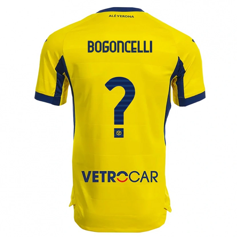 Danxen Män Pietro Bogoncelli #0 Gul Marinblå Bortatröja Matchtröjor 2025/26 Tröjor T-Tröja