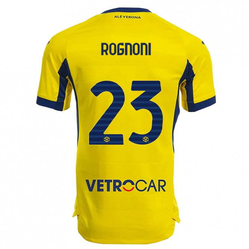 Danxen Män Alessia Rognoni #23 Gul Marinblå Bortatröja Matchtröjor 2025/26 Tröjor T-Tröja