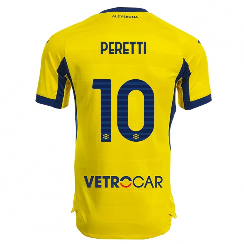 Danxen Män Rachele Peretti #10 Gul Marinblå Bortatröja Matchtröjor 2025/26 Tröjor T-Tröja