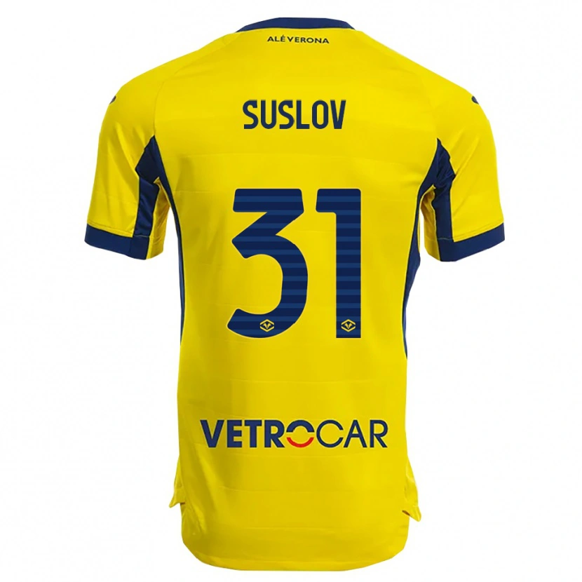 Danxen Män Tomas Suslov #31 Gul Marinblå Bortatröja Matchtröjor 2025/26 Tröjor T-Tröja